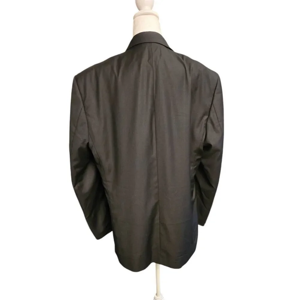 Firado Vintage Men's Size R42 Black 100% Wool Suit Jacket Blazer